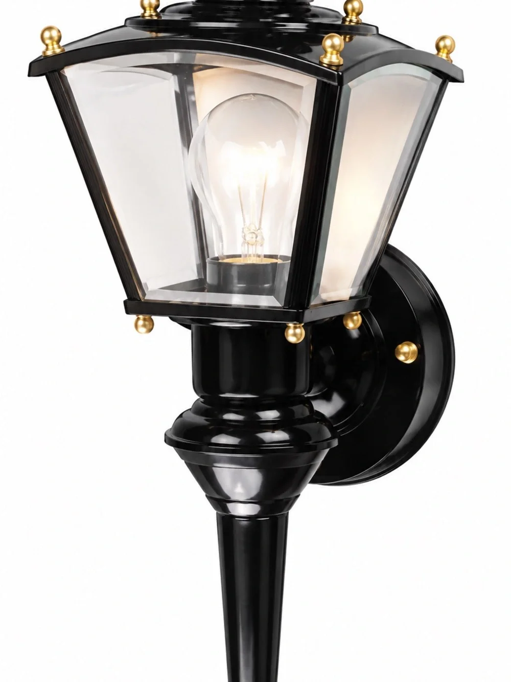 Classic Outdoor Wall Lantern in Black - Timeless Exterior Lighting with Sensors